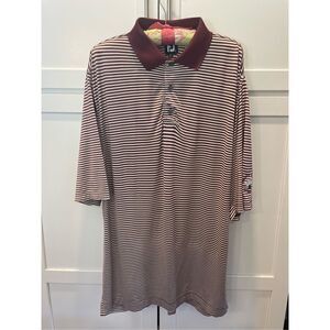 FootJoy Performance Golf Polo Maroon Stripes Men’s Sz M